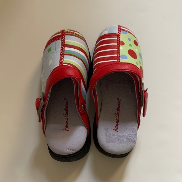 New Hanna Andersson Comfy Swedish Clog Leather Shoe Holiday Christmas US 11 EU28 - Picture 3 of 8